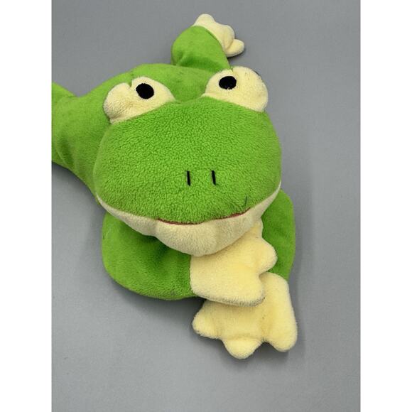 Vintage TY 1996 Pillow Pal Ribbit The Green Frog Plush 12” Stuffed Animal - Picture 2 of 8